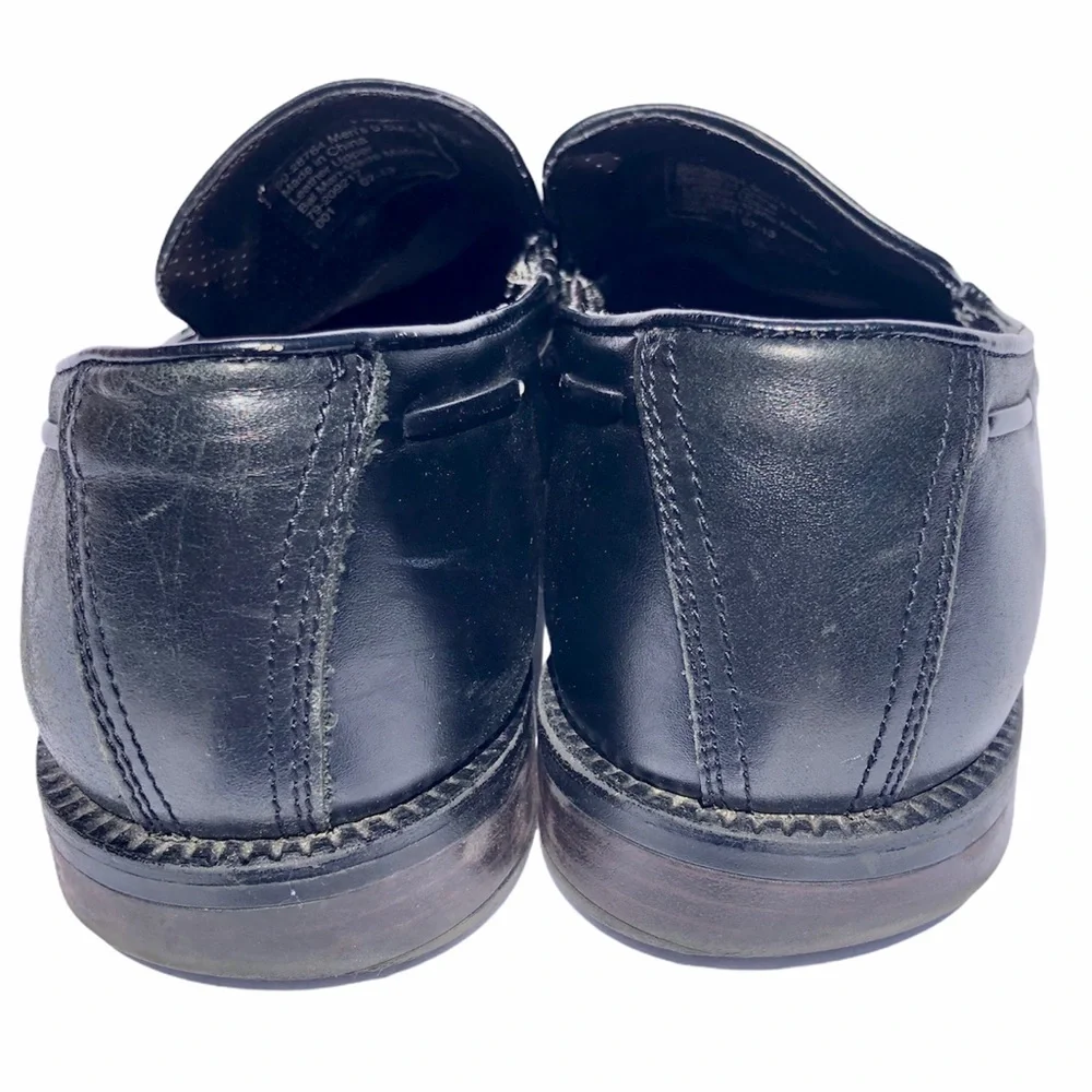 DOCKERS Men’s Black Leather Slip-On Tassel Loafers SZ-9.5M